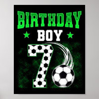 Garçon drôle de 7 ans Anniversaire Thème de foot P