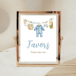 Affiche Garçon Enseigne de Faveurs de Baby Shower Produit
