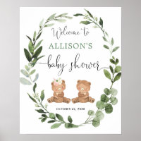 Garçon fille jumeaux ourlet baby shower signe de b