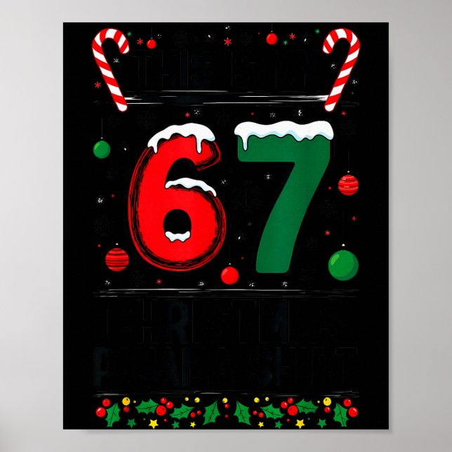 Affiche Garçon Filles 6 7 Xmas Drôle 67 Mème C'est Mon Chr (Devant)