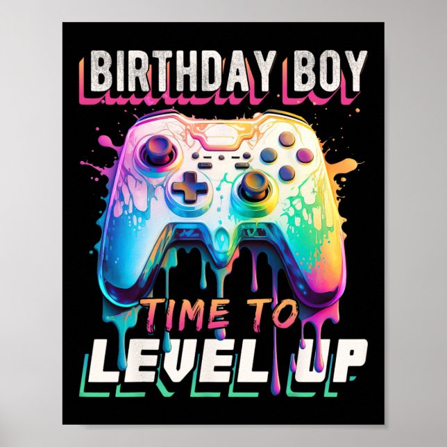 Affiche Garçon Il est temps de passer au niveau supérieur  (Devant)