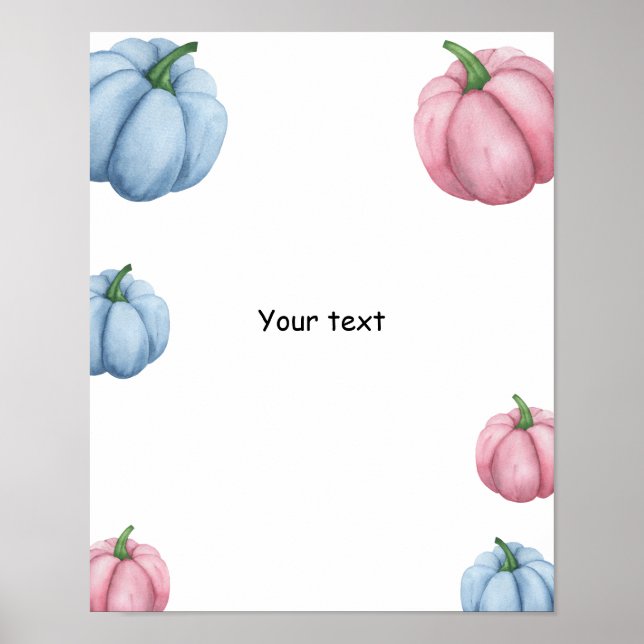 Affiche Garçon ou fille nous CITROUILLE genre révéler votr (Devant)