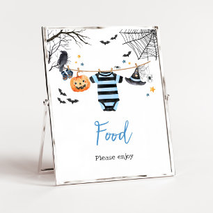 Affiche Garçon Petit Boo Halloween Baby Shower Panneau de
