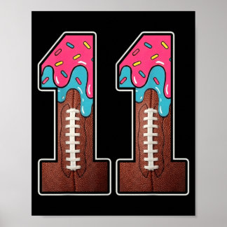 Affiche Garçon pour son 11e anniversaire Glace Football Am