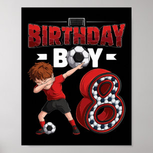 Affiche Garçon qui fait le dab 8 ans Joueur de football 8e