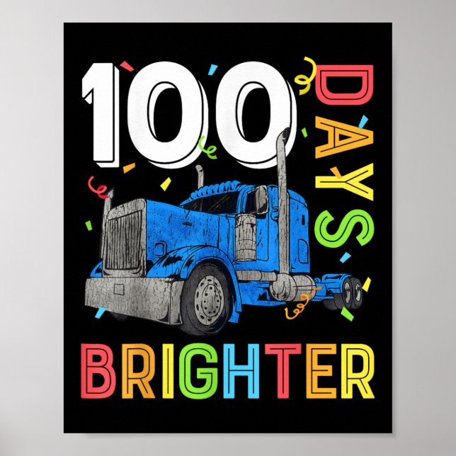 Affiche Garçons 100 Jours Enseignants plus brillants 100e  (Devant)