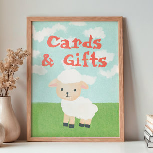 Affiche Garçons 2e anniversaire ferme animaux cartes et ca