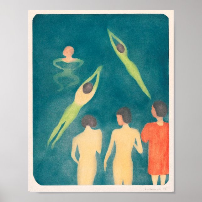 AFFICHE "GARÇONS BATHING" PAR EDVARD MUNCH 1896 (Devant)
