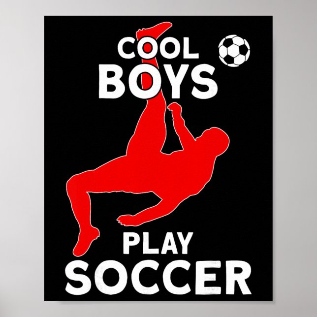 Affiche Garçons cools jouent au football  (Devant)