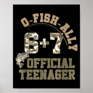 Affiche garçons de 13 ans adolescent officiellement 13 ans