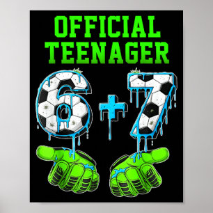 Affiche Garçons de 6+7 ans Adolescent 13e anniversaire Drô