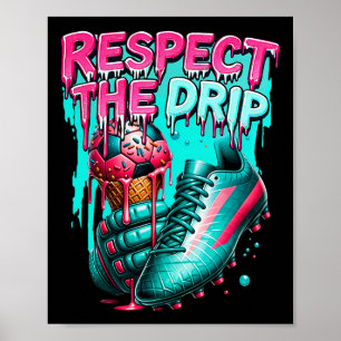 Affiche Garçons de dégoulinade de foot Crème glacée Dégoul