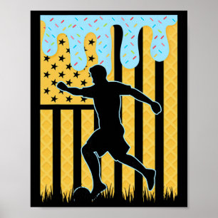 Affiche Garçons de Drip de Football qui dégoulinent de gla