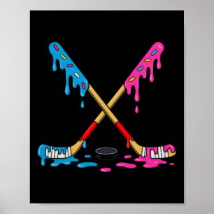 Affiche Garçons de hockey sur glace à la crème glacée Joue