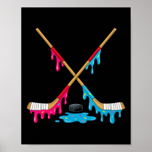 Affiche Garçons de hockey sur glace à la glace Hockey sur