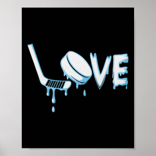 Affiche Garçons de hockey sur glace Drip Crème glacée Amou