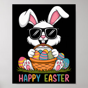 Affiche Garçons de Pâques Filles Enfants Jeune Lapin Lapin