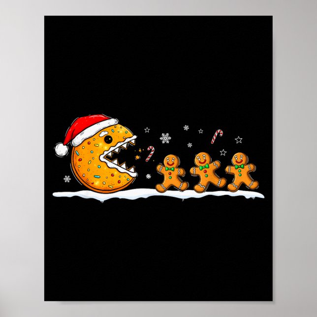 Affiche Garçons drôles de fabrication de biscuits de Noël  (Devant)