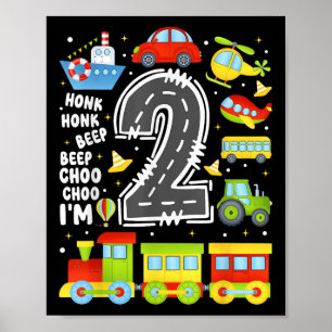 Affiche Garçons Filles Enfants de 2 ans Transport pour 2e
