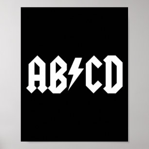 Affiche Garçons Filles Enseignants ABCD Rock Graphic retou