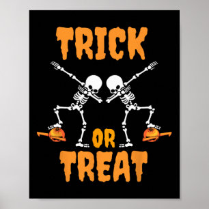 Affiche Garçons Filles Halloween Dabbing Citrouille Squele