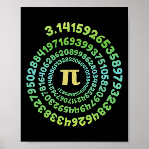 Affiche Garçons Filles Pi Day Infinity Math Lover Geek Ner