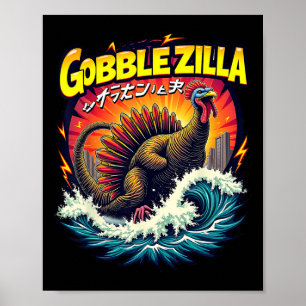 Affiche Garçons Hommes Drôle de Thanksgiving Gobble