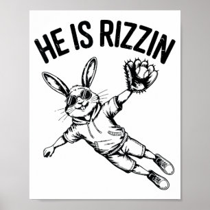 Affiche Garçons Il Est Ressuscité Lapin Visage Lunettes De