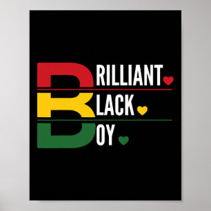 Affiche Garçons Noir Histoire Mois Carte Africaine Femmes