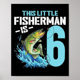 Affiche Garçons Pêche Anniversaire Chemise 6 Ans Poisson G