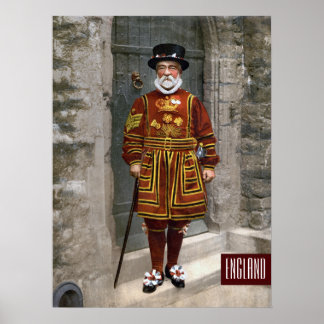 Affiche Garde anglaise en robe Tudor
