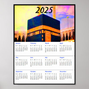 Affiche Garde calendrier de la Kaaba 2025 Saint