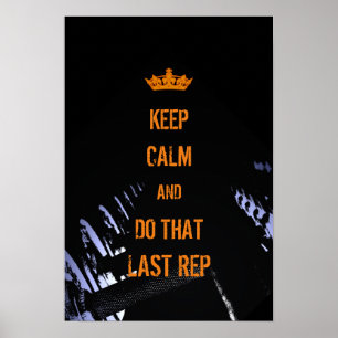 Affiche Garde calme couverture drôle fitness inspiré
