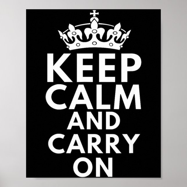 Affiche Garde Calme Et Continue Citation Motivation Drôle (Devant)