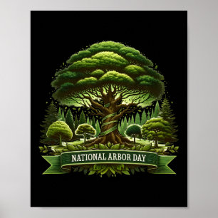 Affiche Garde D'Arbor National Pour Une Bonne Journée D'Ar