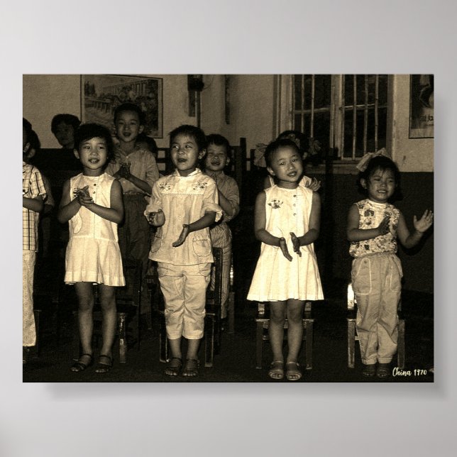 Affiche Garde d'enfants Vintage Chine Changsha (Devant)