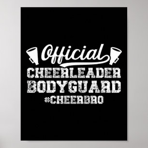 Affiche Garde du corps de cheerleader frère de pom-pom gir