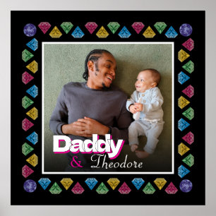 Affiche Garde photo personnalisée pour papa et son - Perso