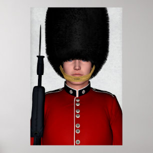 Affiche Garde royal britannique soldat Londres Art
