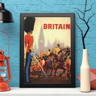 Affiche Garde royale britannique du roi vintage Grande-Bre