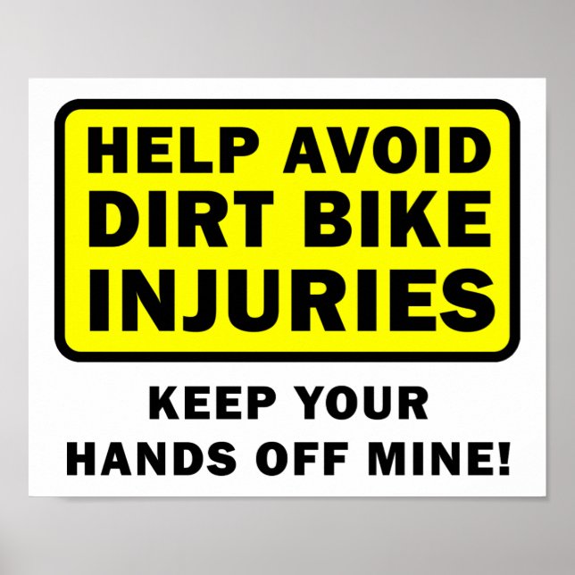 Affiche Garde Tes Mains Loin De Mon Vélo Tout-Terrain Affi (Devant)