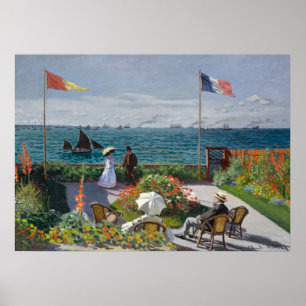 Affiche Garden at Sainte-Adresse by Claude Monet