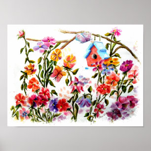 Affiche Garden Bird House