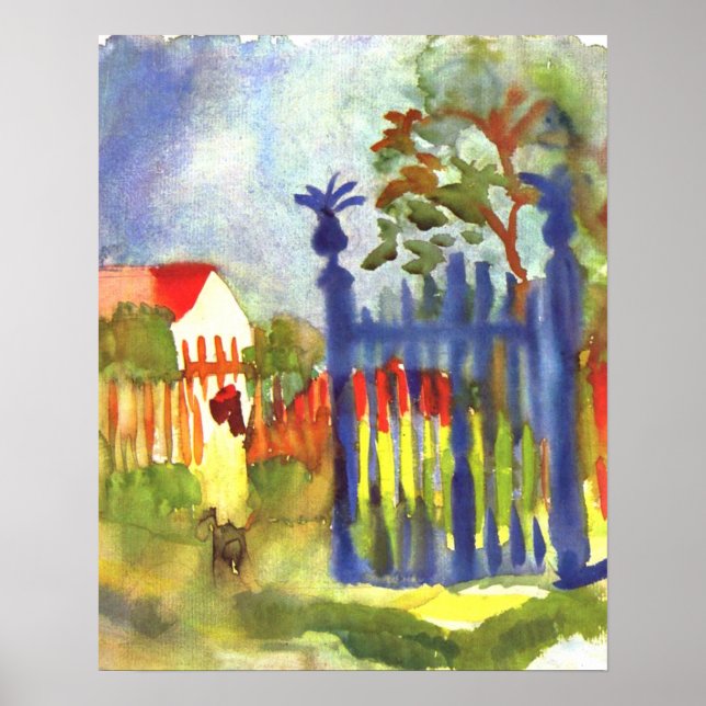 Affiche Garden Gates, célèbre peinture d'August Macke (Devant)