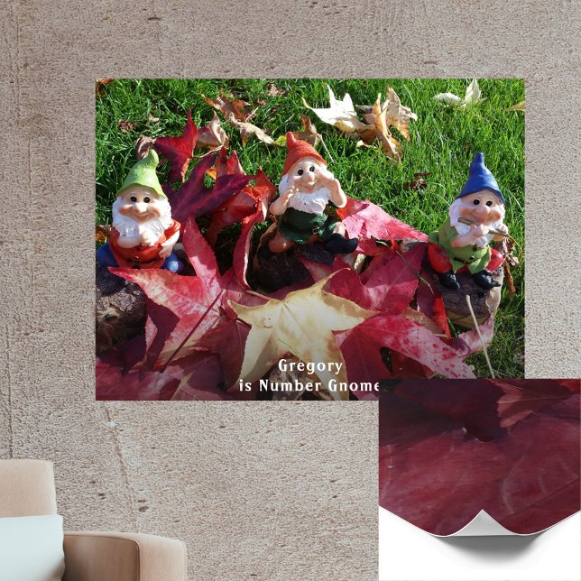 Affiche Garden Gnomes You Are Number Gnome Ajouter Nom Fal (Garden Gnomes You Are Number Gnome Add Name Fall Poster)