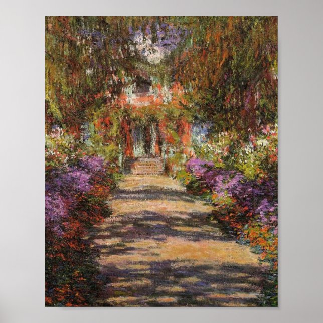 Affiche Garden Path At Giverny 1902 By Claude Monet (Devant)