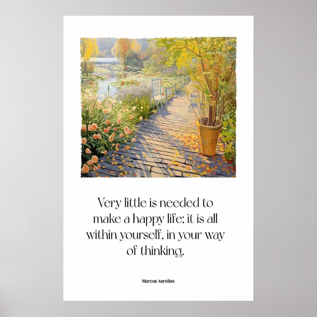 Affiche Garden Path Marcus Aurelius Quote Print Stoic (Devant)