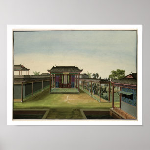 Affiche Garden Scene, c.1820-40 (avec papier) 2