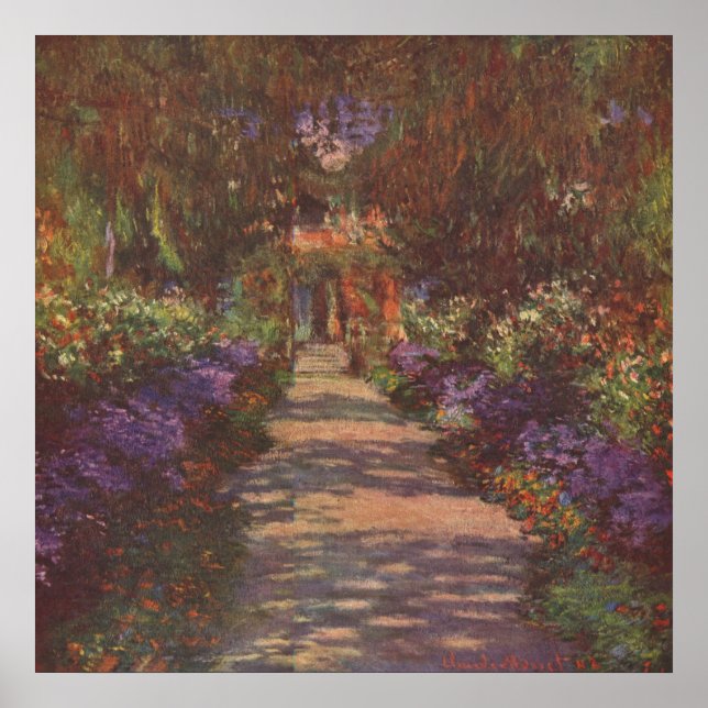 Affiche Garden Way - Claude Monet - c1902 (Devant)