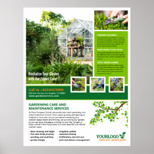 Affiche Gardener, Garden Center, Garderie de pelouse